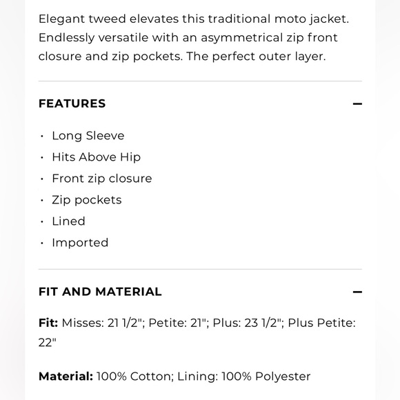 NWT Talbots Tweed Moto Jacket Rose Pink Gold 2P - Picture 5 of 5